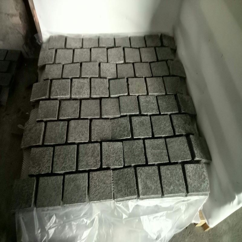 Black granite cobble