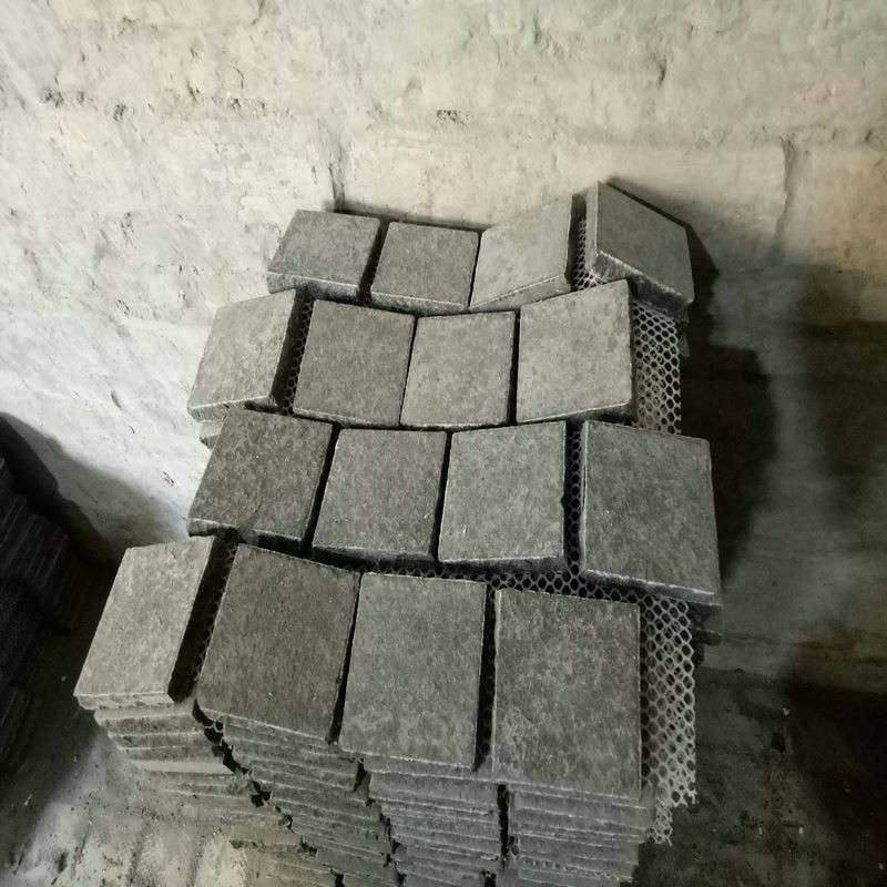 black granite cube stone