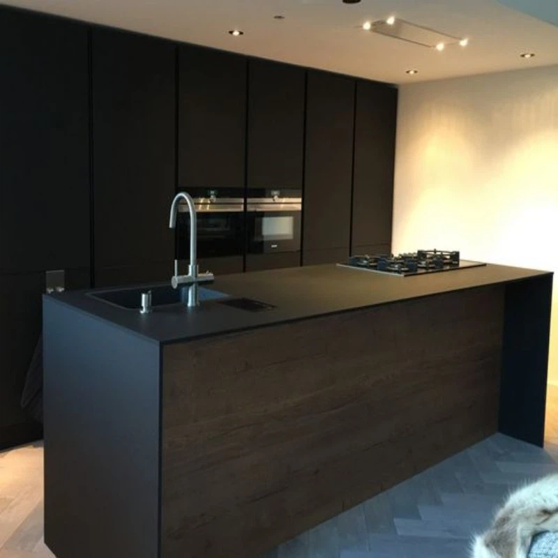 black nano countertop project