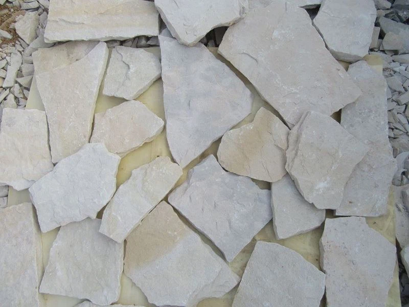 White limestone tiles for exterior wall cladding