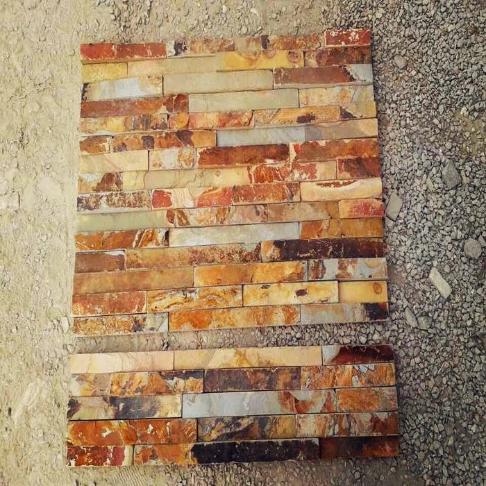 Golden slate walling stone