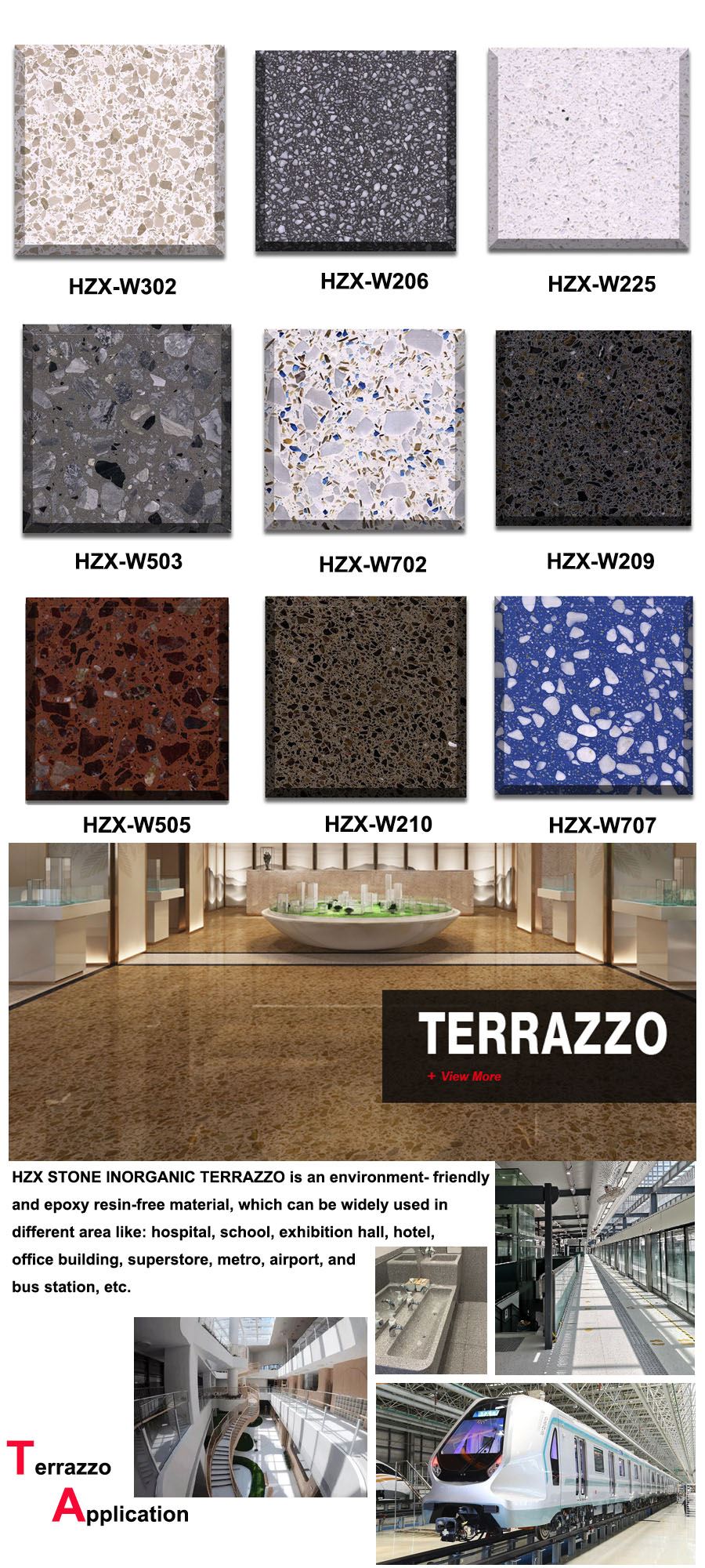 Terrazzo Stone Color Selection