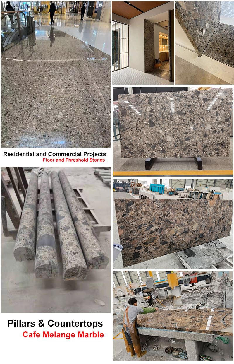 Cafe Melange Marble Tiles and Countertop Products Series