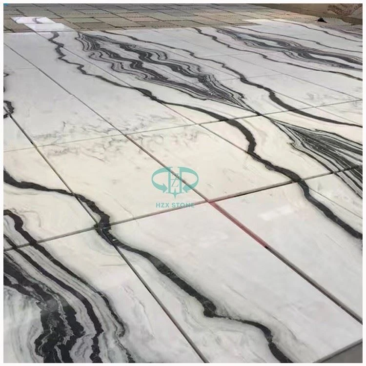Panda White Marble Tile With Black Veins