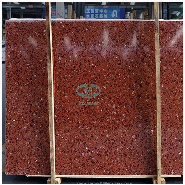 Red Terrazzo Stone Slab