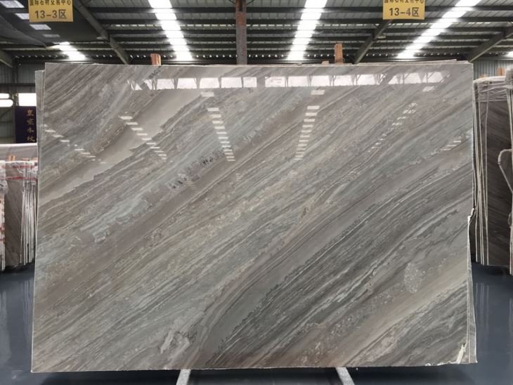 High polished New Obama Wood Marble Slab