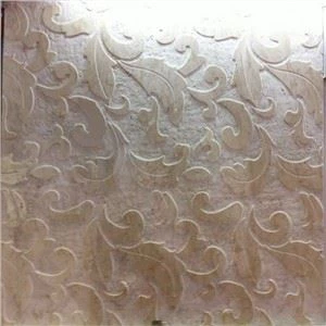Beige Marble Stone Waterject CNC
