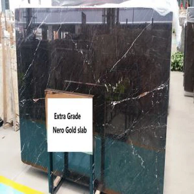 China Nero Gold Marble Slab
