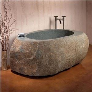 Natural Black Basalt Bathtub