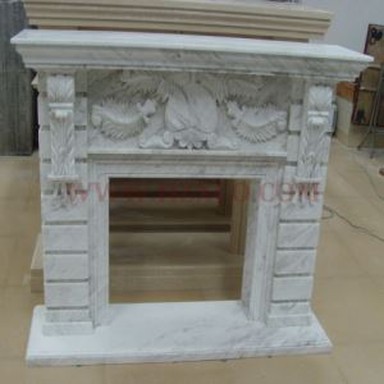 White Marble Fireplace