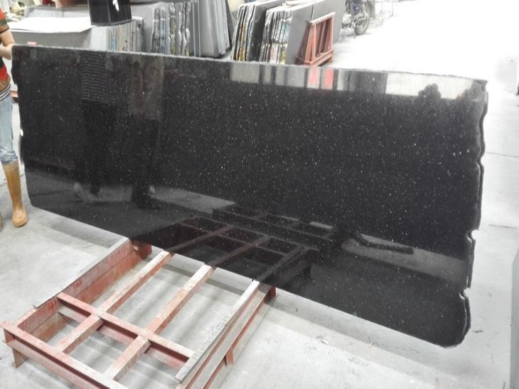 Star Galaxy-Black Galaxy Granite polished half slab
