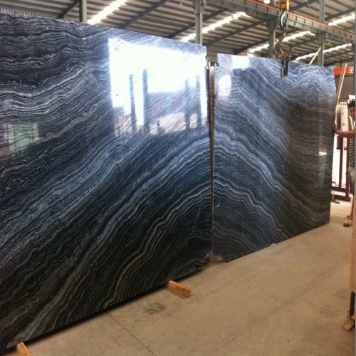 Black Ancient Wood Grain Marble