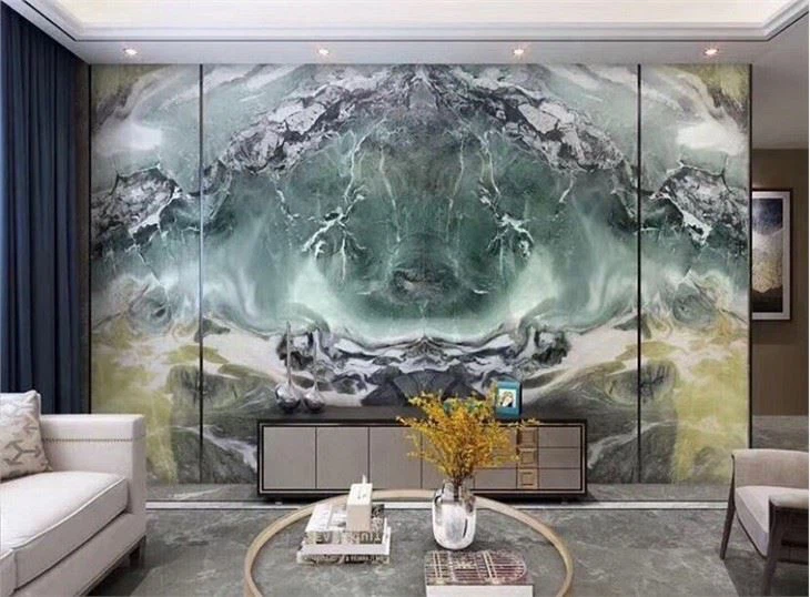 dream green luxury marble feature wall