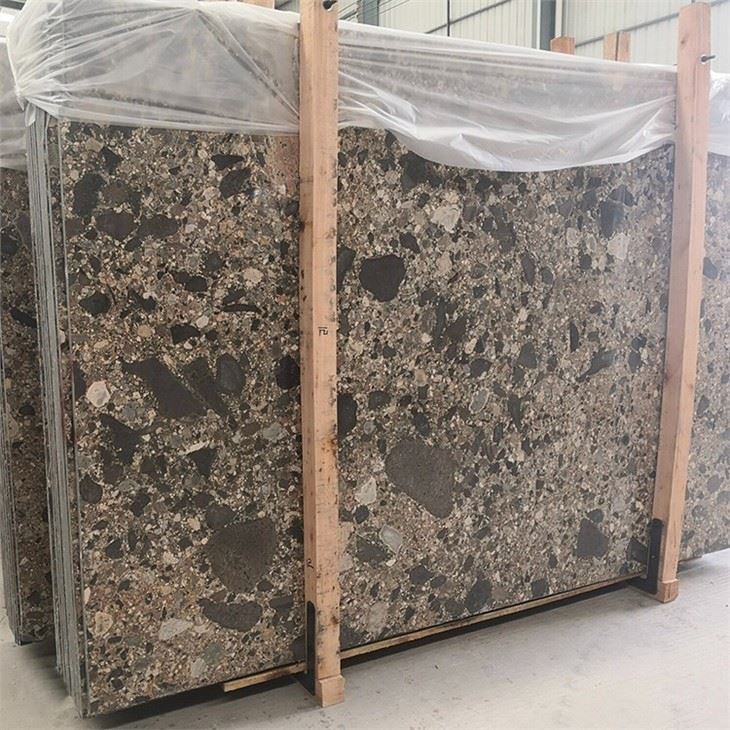 Dark Brown Cafe Melange Marble Slab