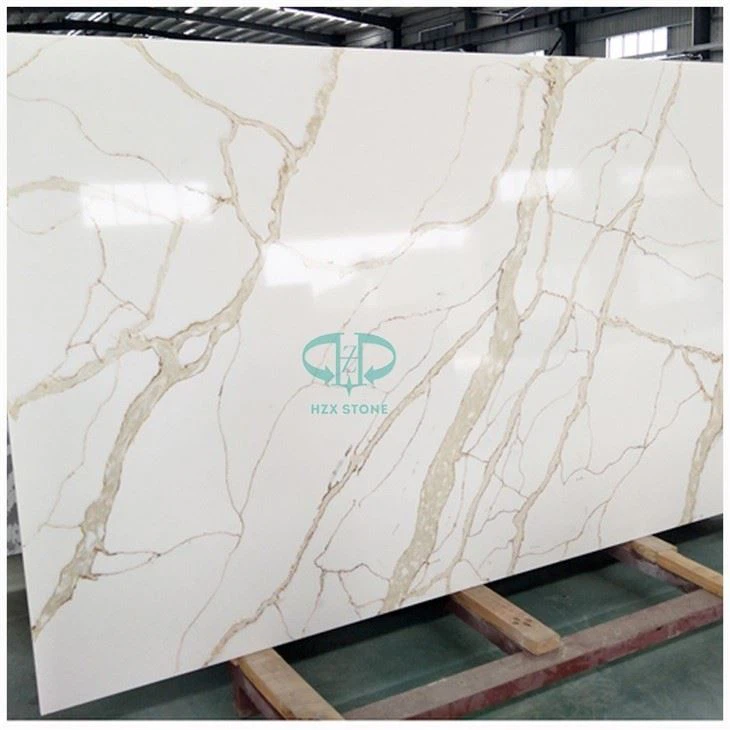 Calacatta Gold Quartz Kitchen Top Slabs