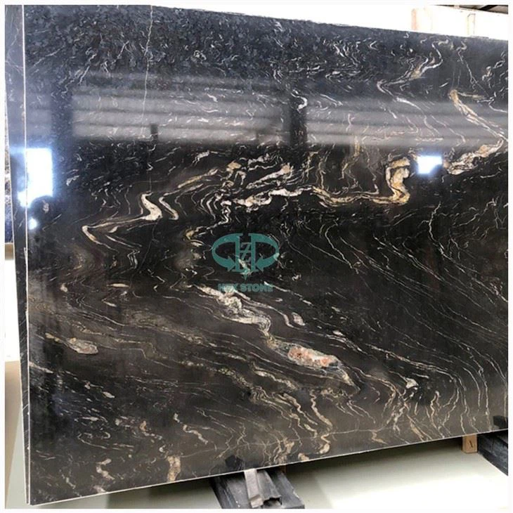 Black Cosmic Marble Slabs For Countertops