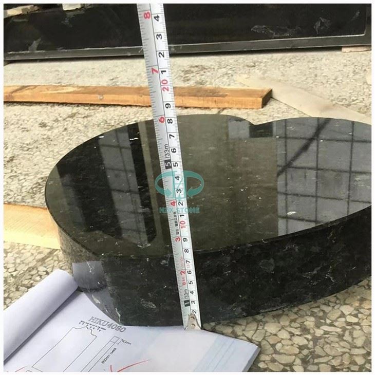 Green Granite Heart Headstone