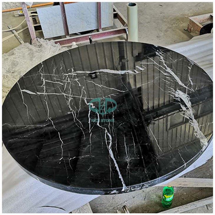 Nero Marquina Marble Table Top