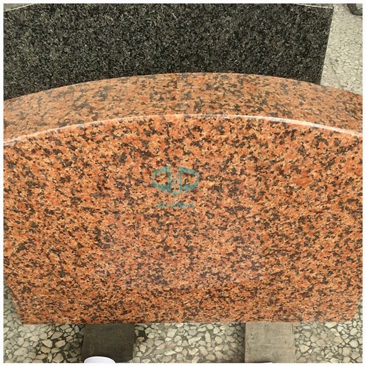 Red Granite Upright Headstone