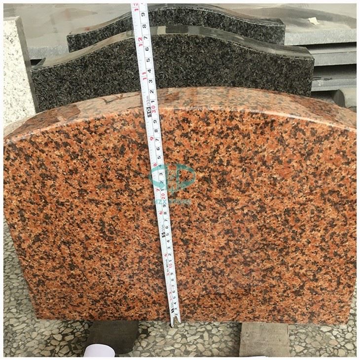 Red Granite Upright Headstone