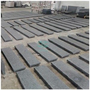 Angola Black Granite Stair Treads Tiles