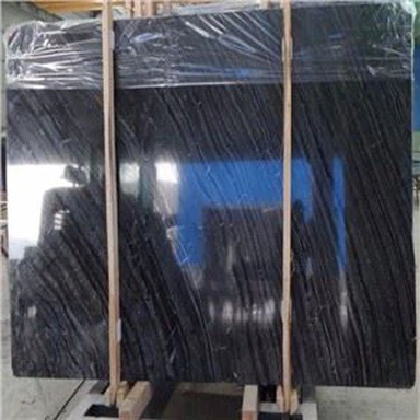 Black Ancient Wood Grain Marble