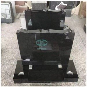 Black Granite Upright Headstones