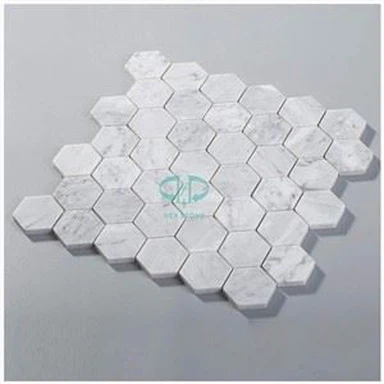 Carrara Hexagon Marble Mosaic Tile