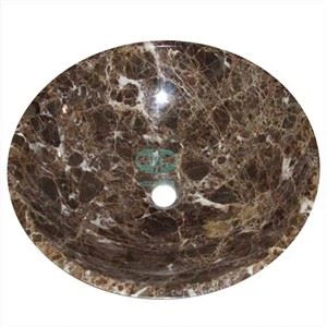 Dark Emperador Marble Sink
