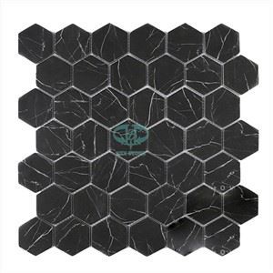 Nero Marquina Hexagon Tile