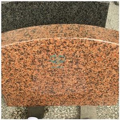 Red Granite Upright Headstone
