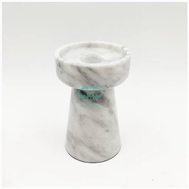 White Marble Candle Holders