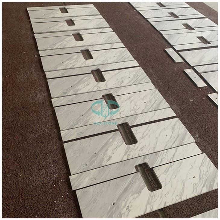 Volakas White Marble Stair Tread