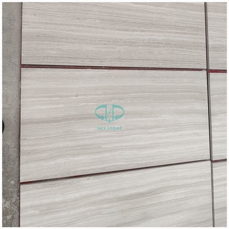 White Wood Marble Floor Tiles