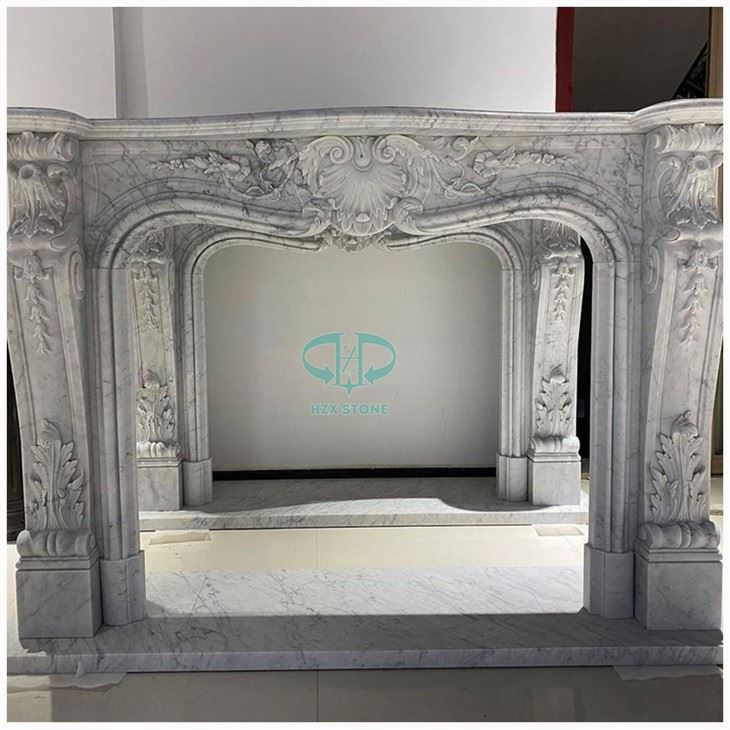 Antique Marble Fireplace Mantel