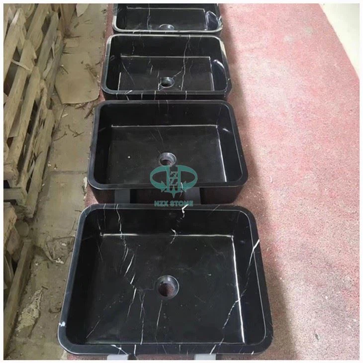 Nero Marquina Black Marble Basin