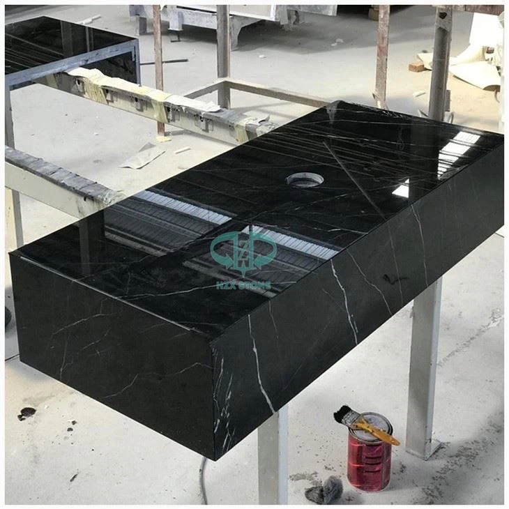 Black Marble Top Bathroom Vanity