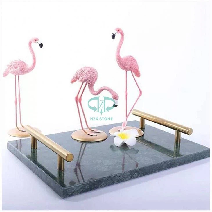 Dark Green Marble Tray