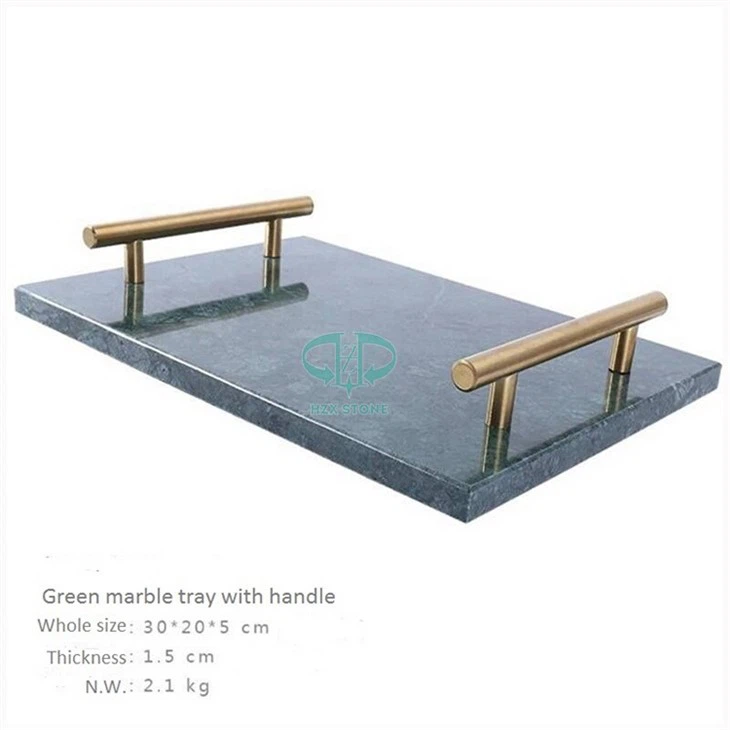 Dark Green Marble Serving Tray