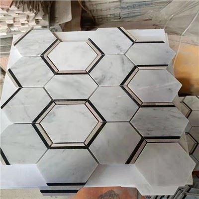 Carrara White Mosaic Design