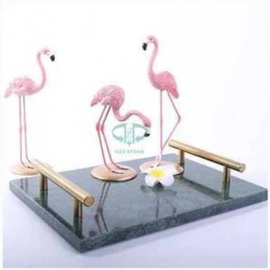 Dark Green Marble Tray