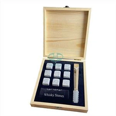 Whiskey Gifts for Men Whiskey Glass Set Contain 2 Whisky Glasses 8 Granite Whiskey Rocks ...