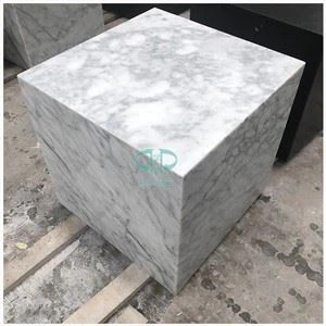 White Marble Plinth Coffee Table