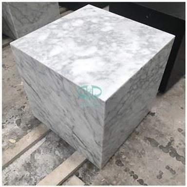 White Marble Plinth Coffee Table
