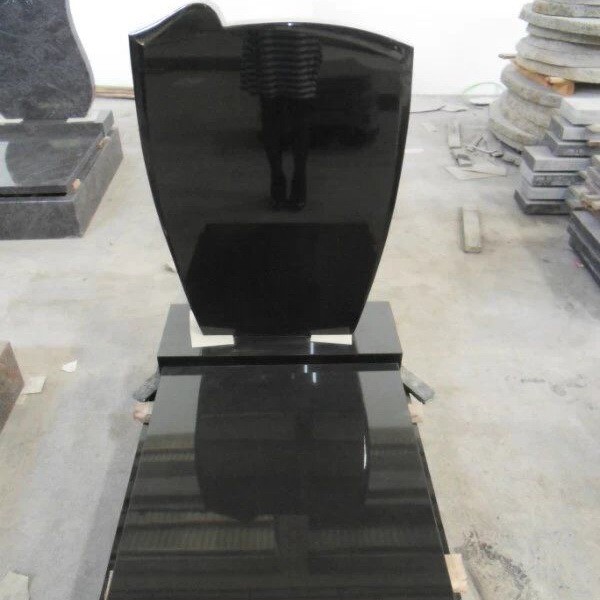 Black Granite Tombstone Gravestone