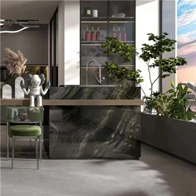 Marble with golden Antique Wood Grain