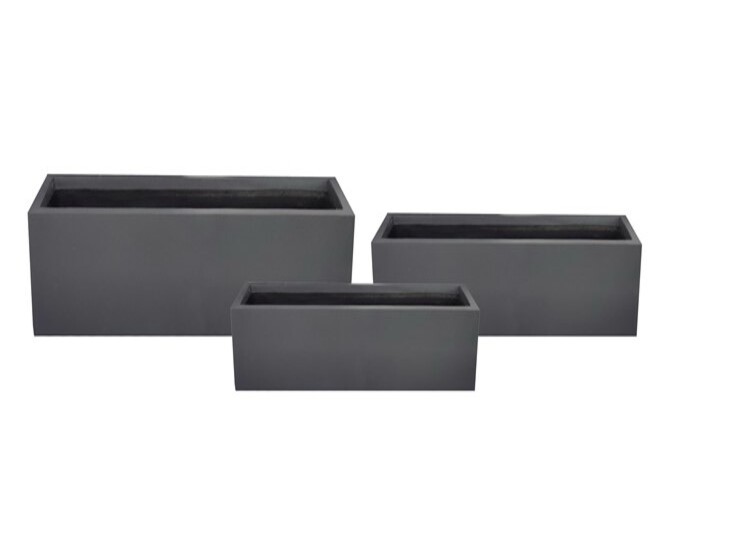 Fiber Clay Flower Planter HC00592-3S DARK GREY