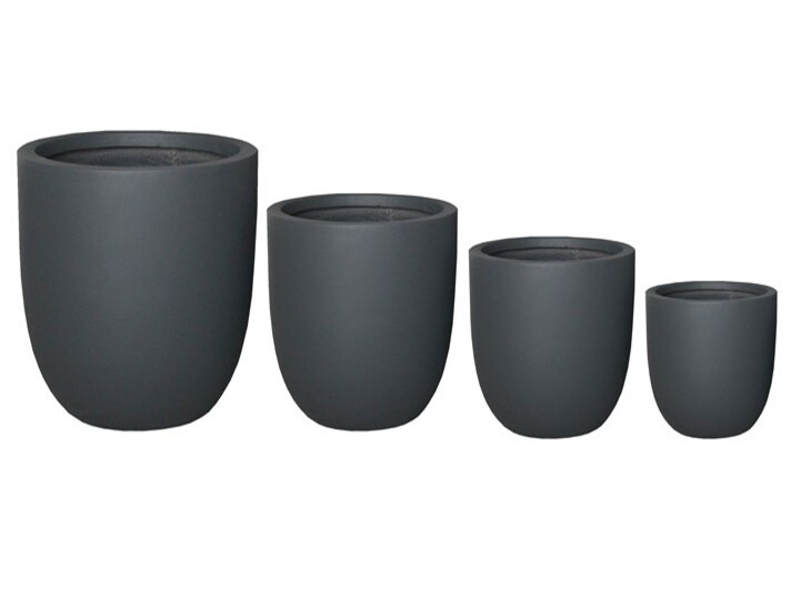 Fiber Stone Pots Cement Pot HC00192-4S DARK GREY