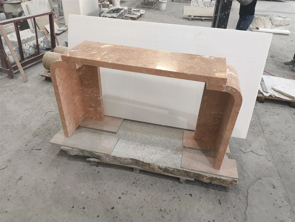 Rosa Tea Marble Console Table suppliers