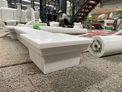 Bianco Sivec Marble Column Bases